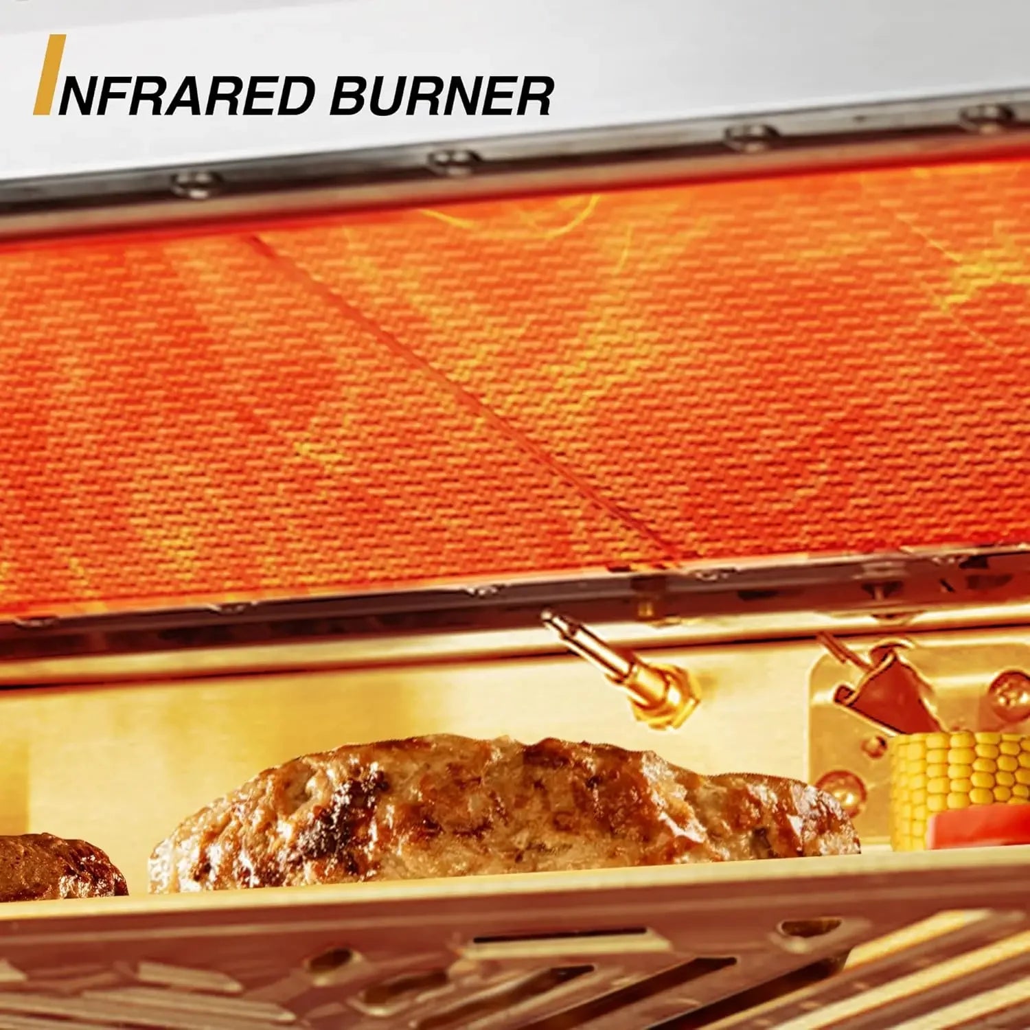 1500°F Small Infrared Propane Gas Grill – Portable Steak Broiler & Sear Station, Outdoor Salamander BBQ with Pizza Stone.