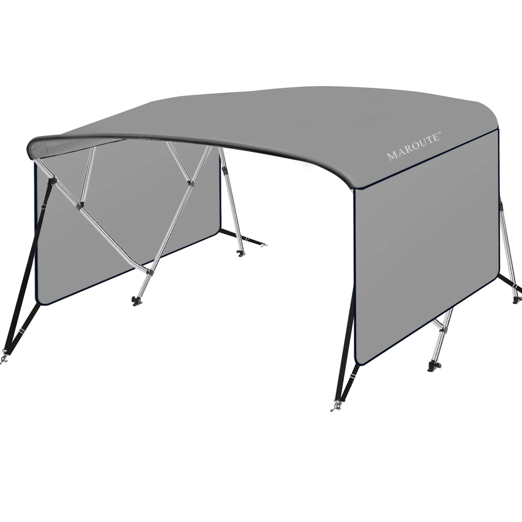 Boat Cover, Aluminum Alloy Frame, 600D Marine Grade Fabric. Adjustable Rear Support Poles.