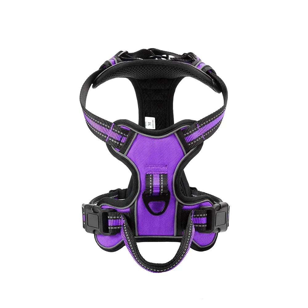 Adjustable Dog Harness Vest- Reflective -Soft Breathable- No Pull.