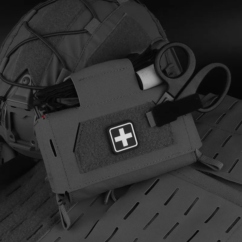 Compact Trauma Kit. Tactical IFAK Medical First Aid Pouch. Outdoors Survival Equipment.