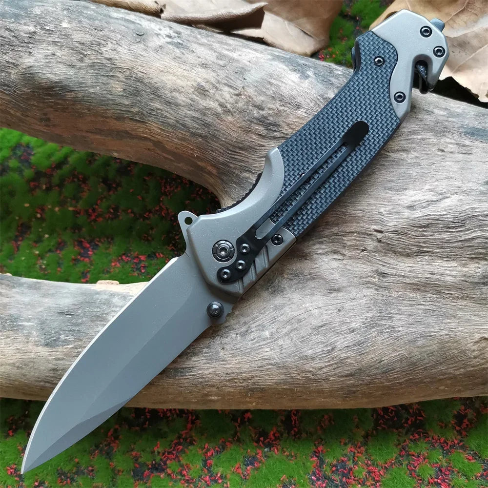 Compact Folding Knife. 9Cr18MoV Blade, Window Breaker, Rope Cutter.