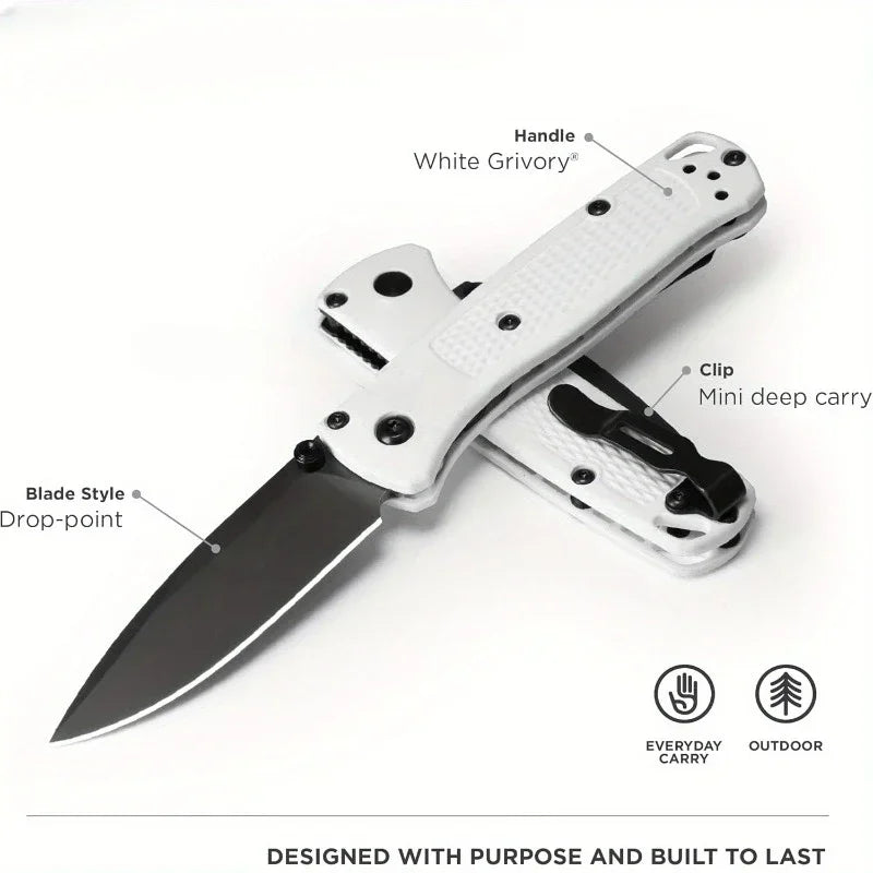 BM 533 Pocket Knife. Nylon Fiber Handle. Hunting, Self-defense, Multi-functional.
