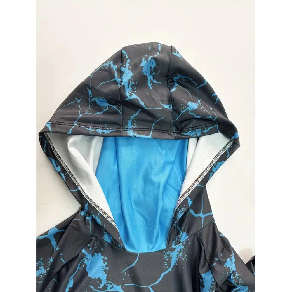 Fishing Hoodie, Men's Long Sleeve Sun Protection. Breathable, Washable.