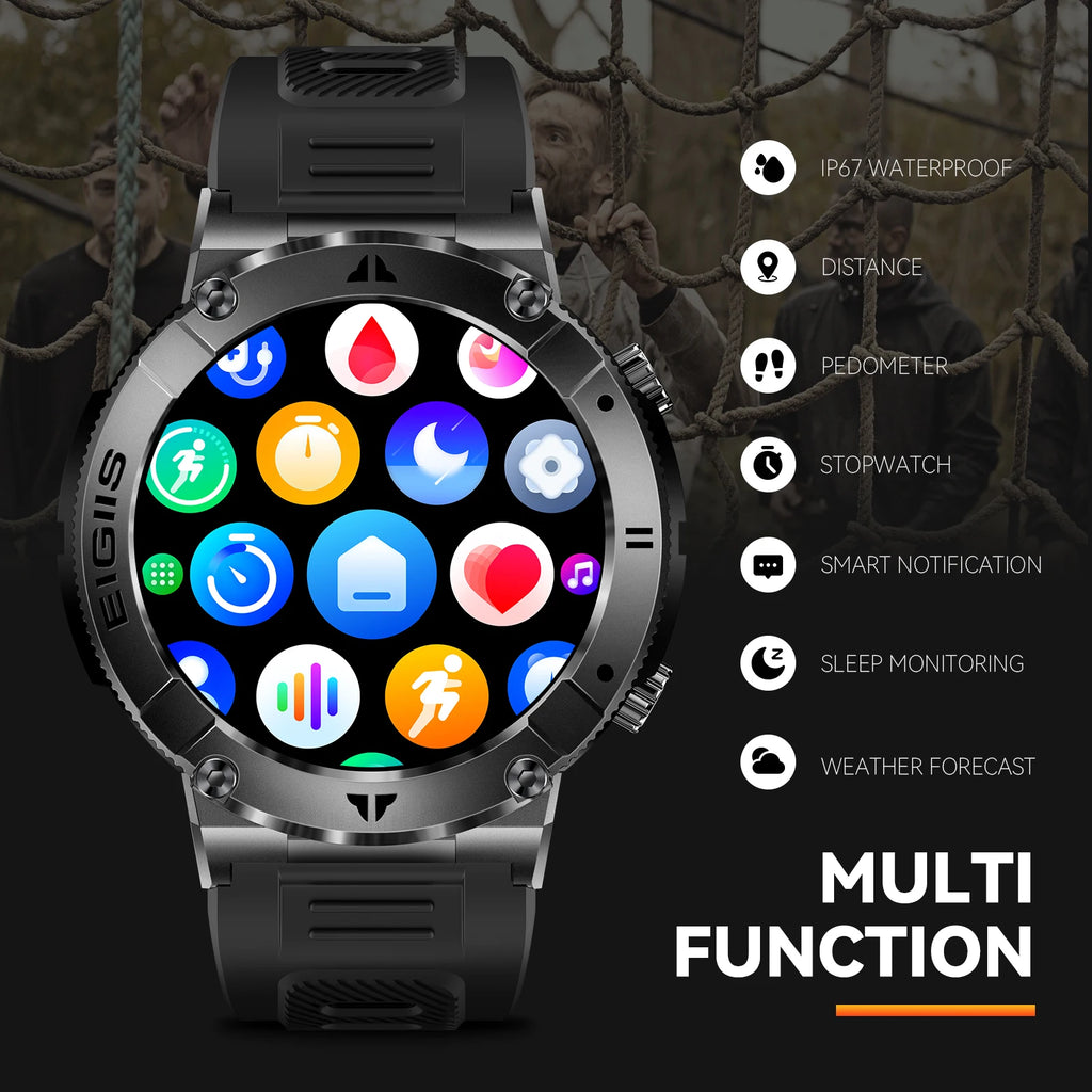 LaNikar Smart Watch, TFT Display, Bluetooth, Call, Blood Pressure, Health Monitor, Custom Dial, Waterproof.