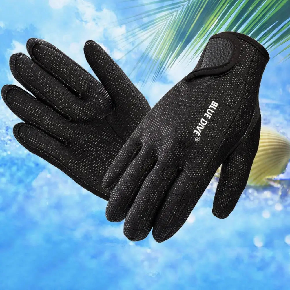 1.5mm - Anti Slip - Five Finger - Warm Wetsuit - Spearfishing Gloves.
