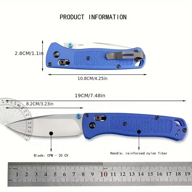 BM 535 Folding Pocket Knife. D2 Blade, Nylon Fiber Handle.