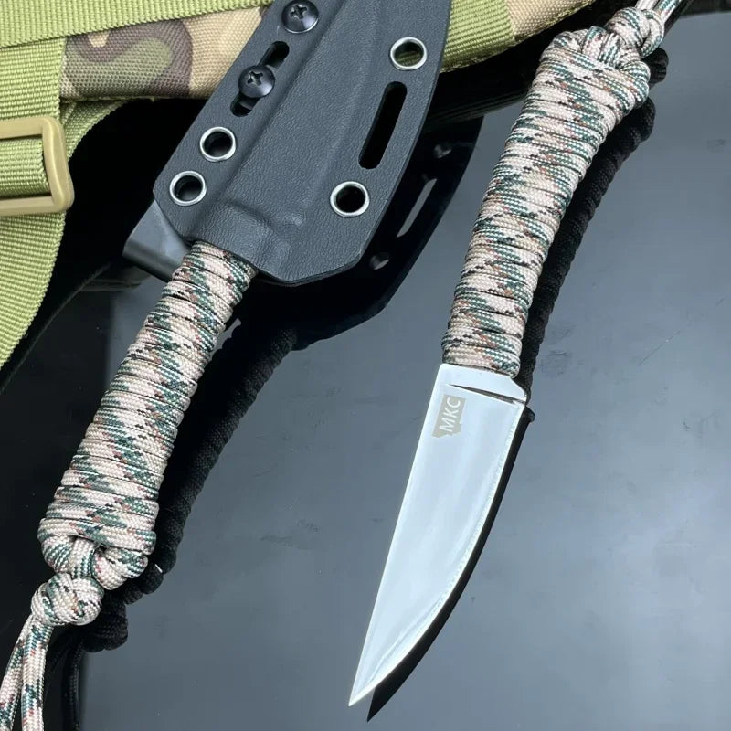 440c Steel Blade, Nylon Rope Handle, Carving Knife.