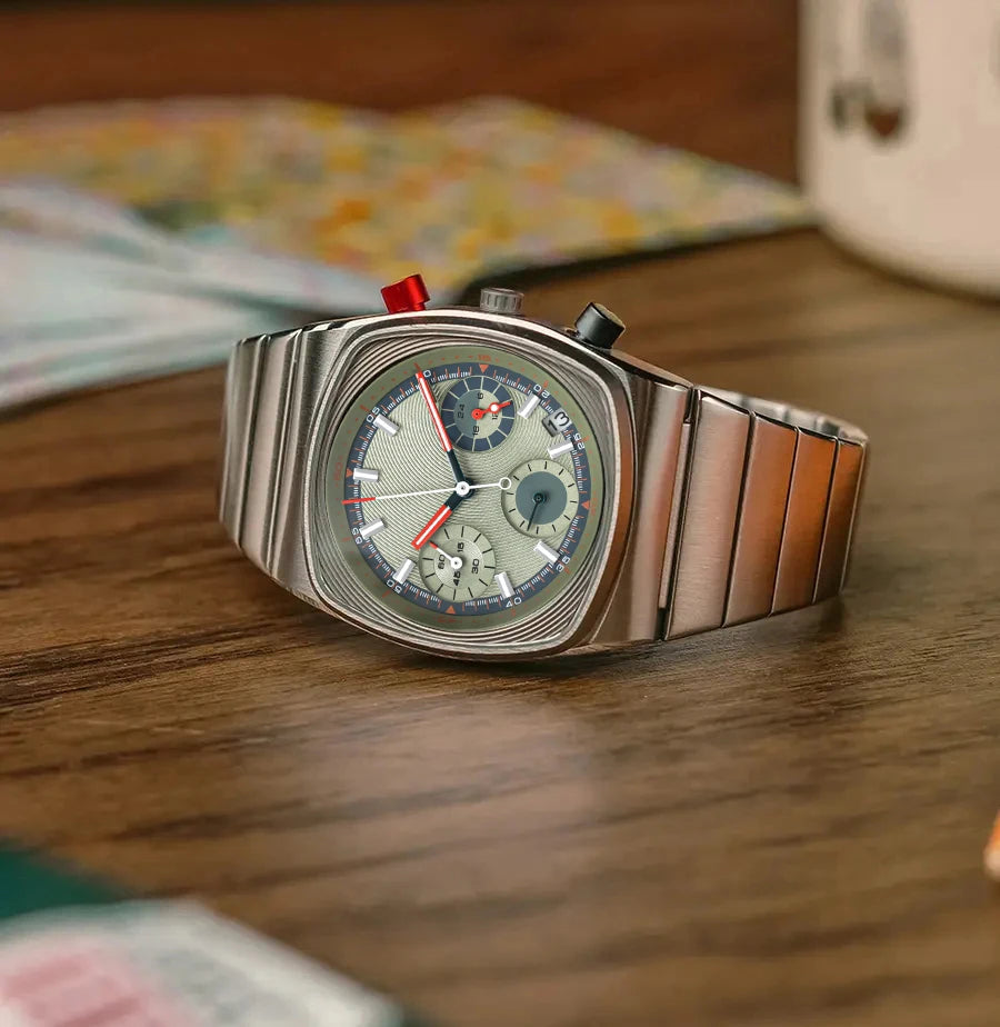 CILOA High Quality Square Mans Watch. Vintage - Automatic - Stainless steel - High-end.