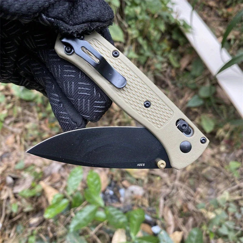 BM 535 Folding Pocket Knife. D2 Blade, Nylon Fiber Handle.