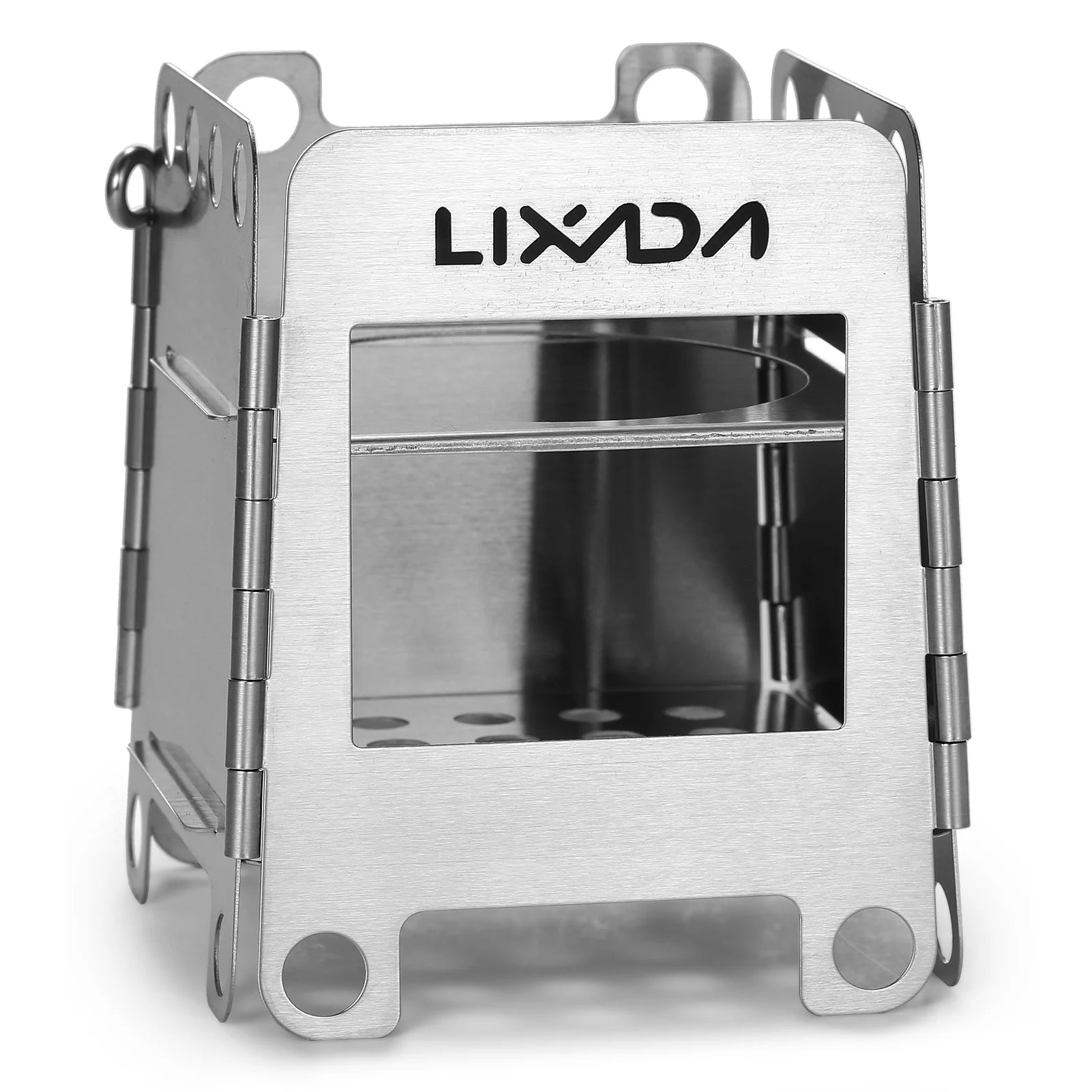 Stainless Steel Outdoor Camping Stove. Portable, Folding Pocket Stove .