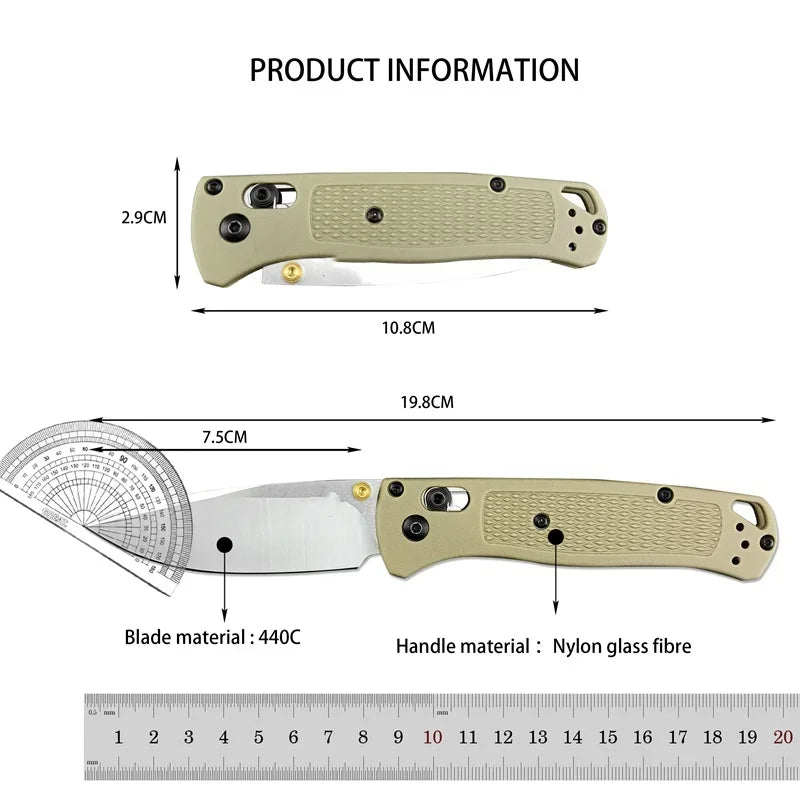 Multi Colors, BM 535/533 Folding Pocket Knife. Nylon Fiber Handle.