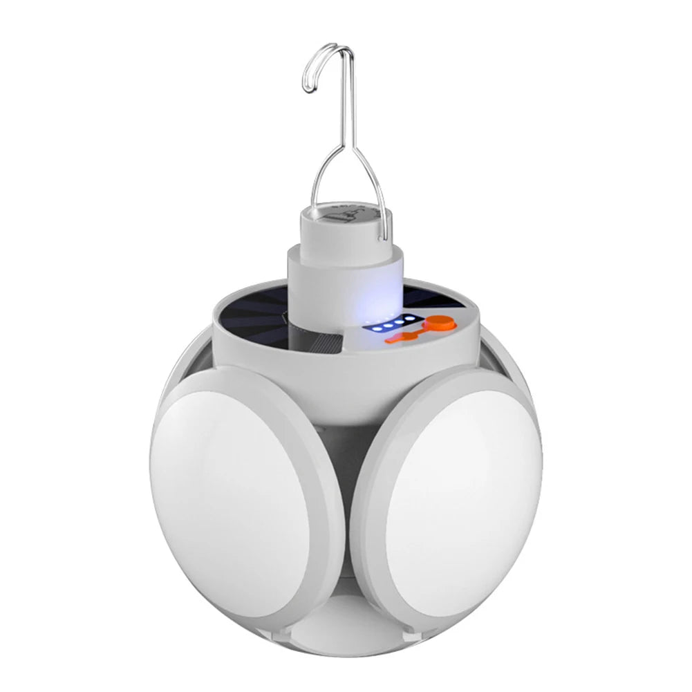 LED Solar Camping Light Bulb. Rechargeable, Portable Lantern.