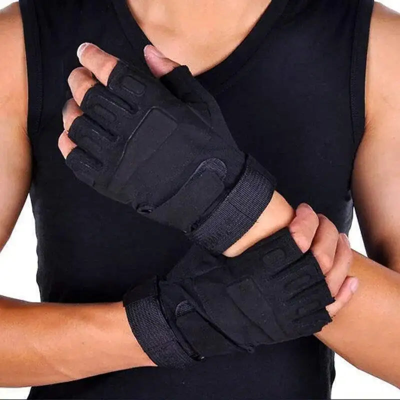 Tactical Half Finger Gloves. Motorcycle, Hunting, Shooting .