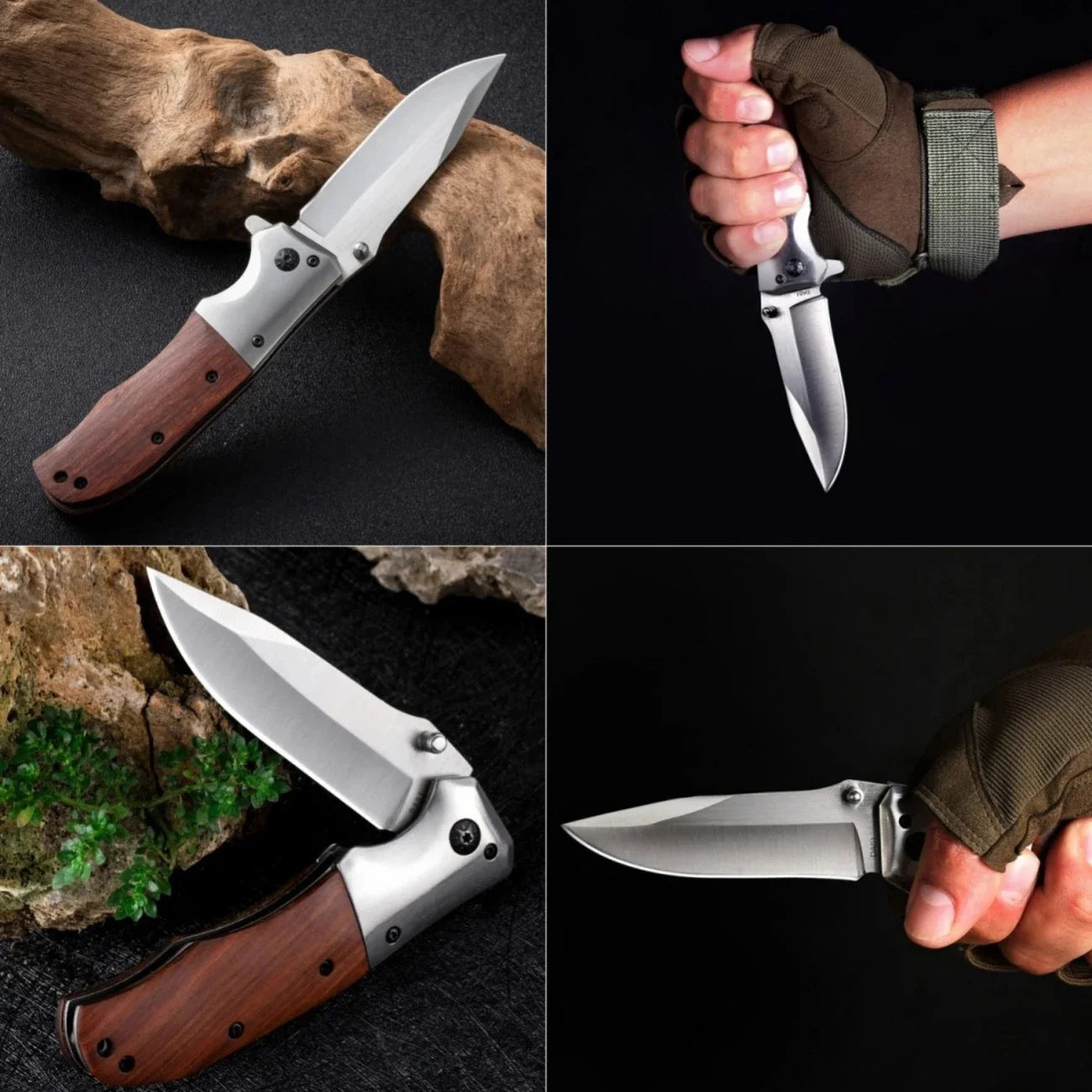 Tactical Folding Knife - Apocalypse Gear - Stainless Steel Blade.