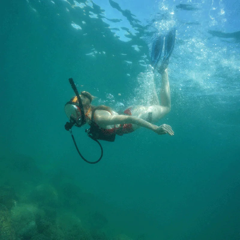 QDWETS 1L Lung Tank 15-25 Minutes Scuba Diving Tank Outdoor Oxygen Scuba Tank Mini Diving Cylinder Snorkel Mask Breathing