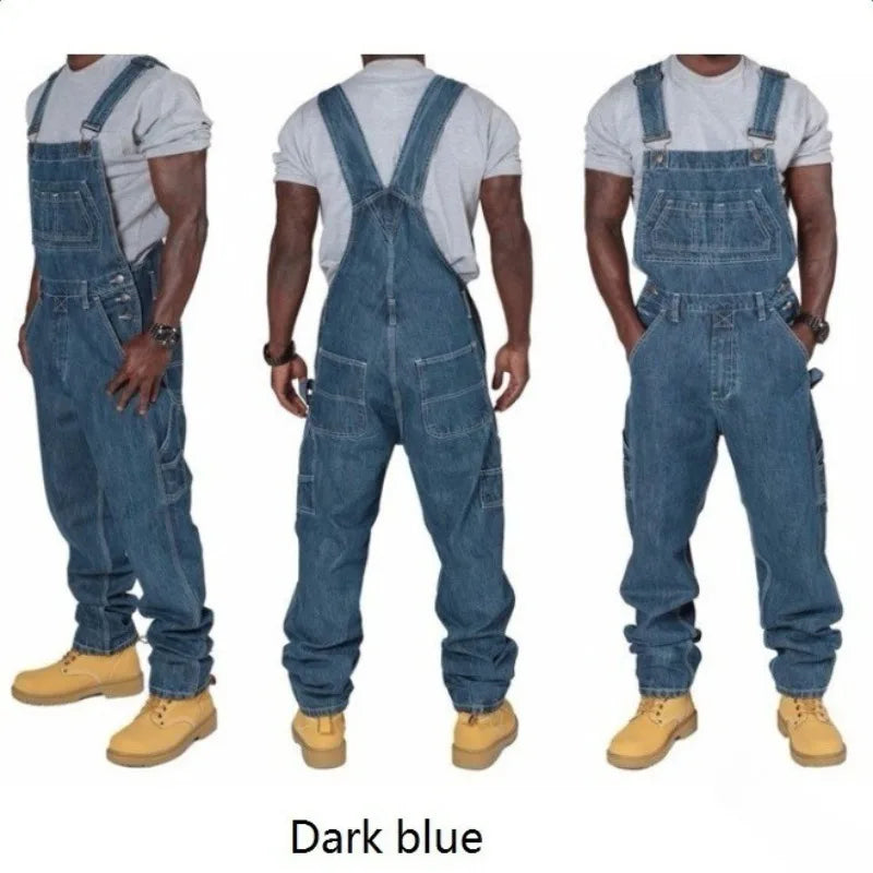 2026 Suspenders Denim Overalls Fashion Men's .