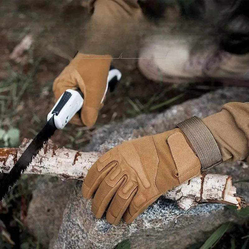 Winter Warm Tactical Gloves, Men's Rubber Shell Protection. Thickened All Finger Touch Screen.