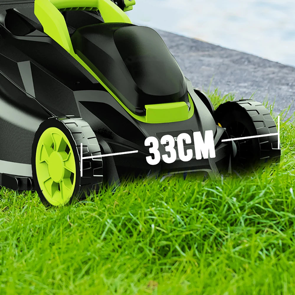 Deli 13" Electric Lawn Mower, 2-In-1 Lightweight - Brushless With 21V 4.0Ah Battery And Charger.