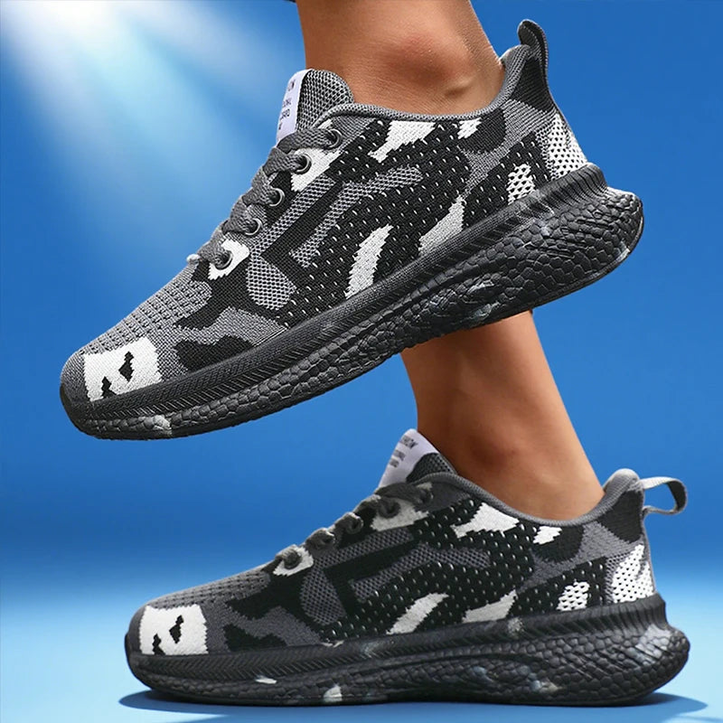 Men's Shoes Camouflage - Breathable - Anti Slip - Green Summer 2025 Designer Shoes.