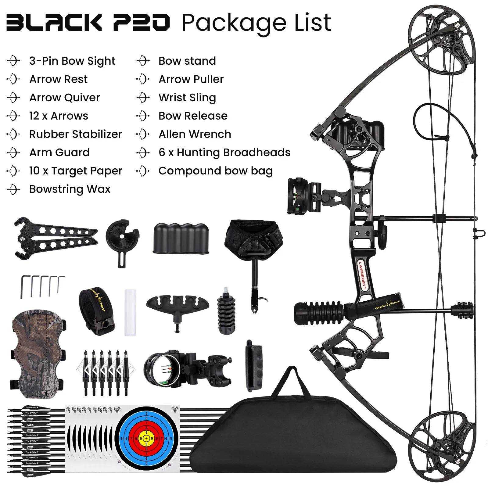 MOTION ZEUS Ready to Hunt Compound Bow Package.