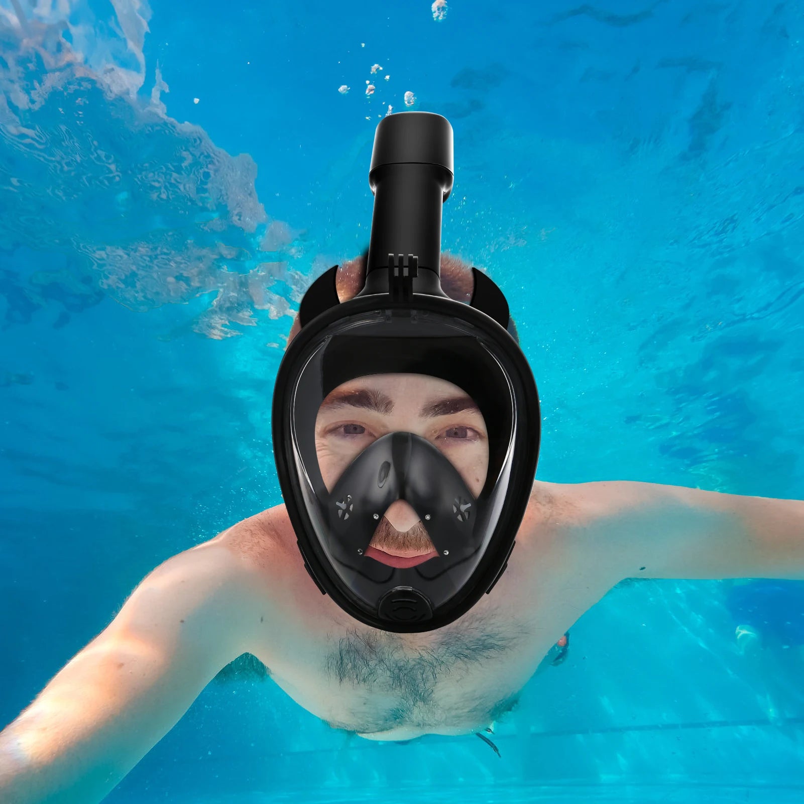 Professional Full Face Snorkel Mask. Anti-Fog, Anti-Leak.