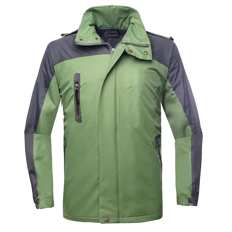Windproof, Single Layer Fleece Lining Non-detachable, Waterproof, Down Jacket.