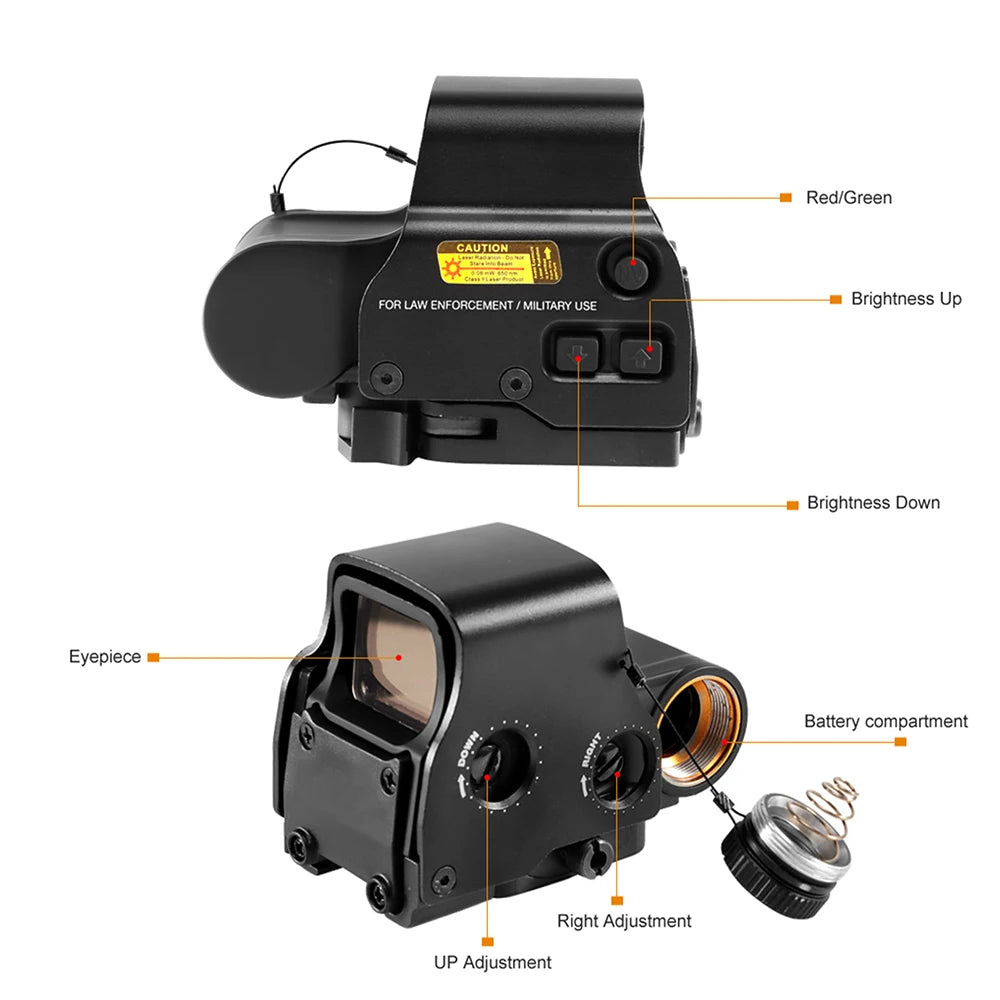 551, 552, 553, 558 Red-Green Dot Holographic Sight. Hunting Riflescope, 20mm Mount .