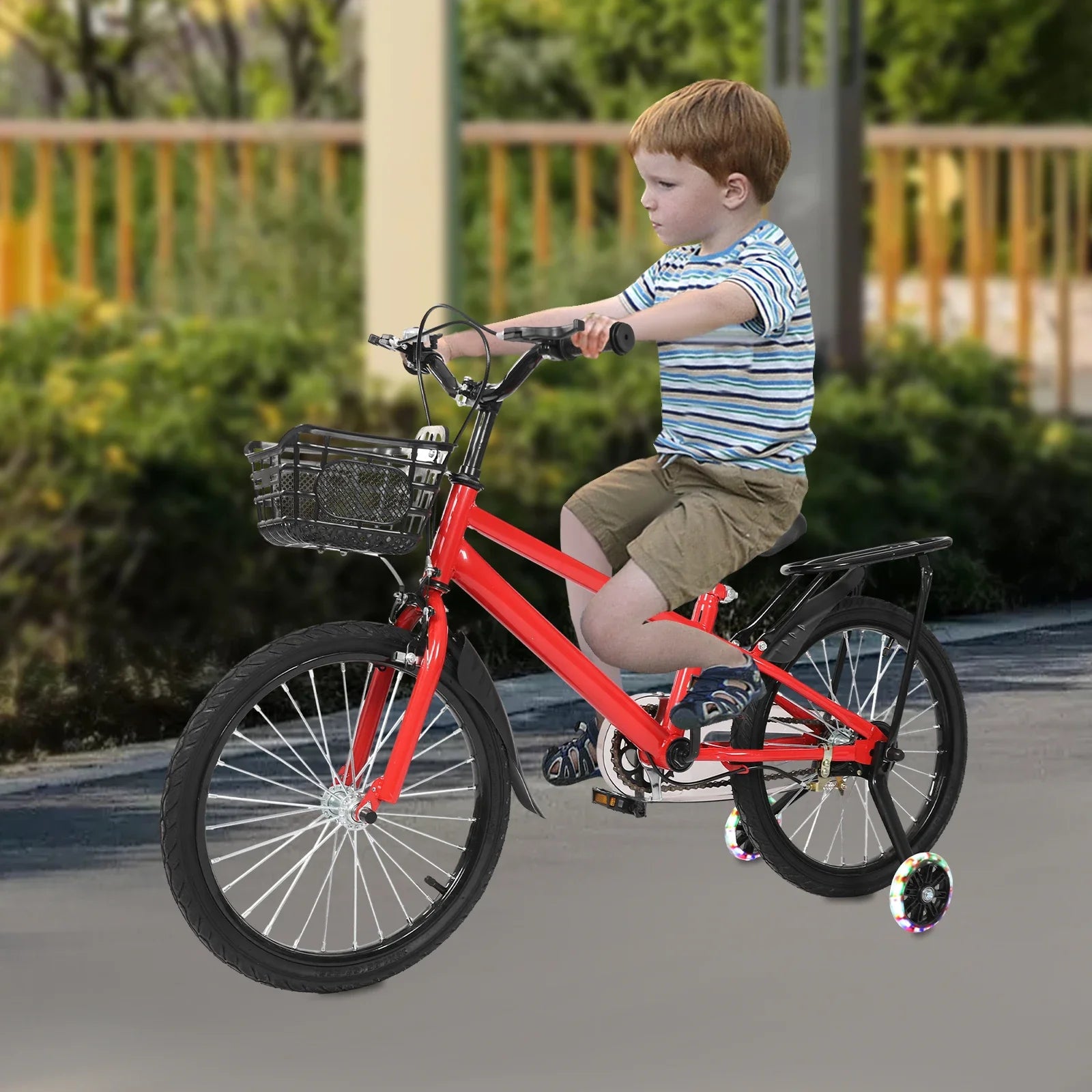 BMX Style Kid's Bikes with Training Wheels, Children Bicycle for Kids and Toddler.