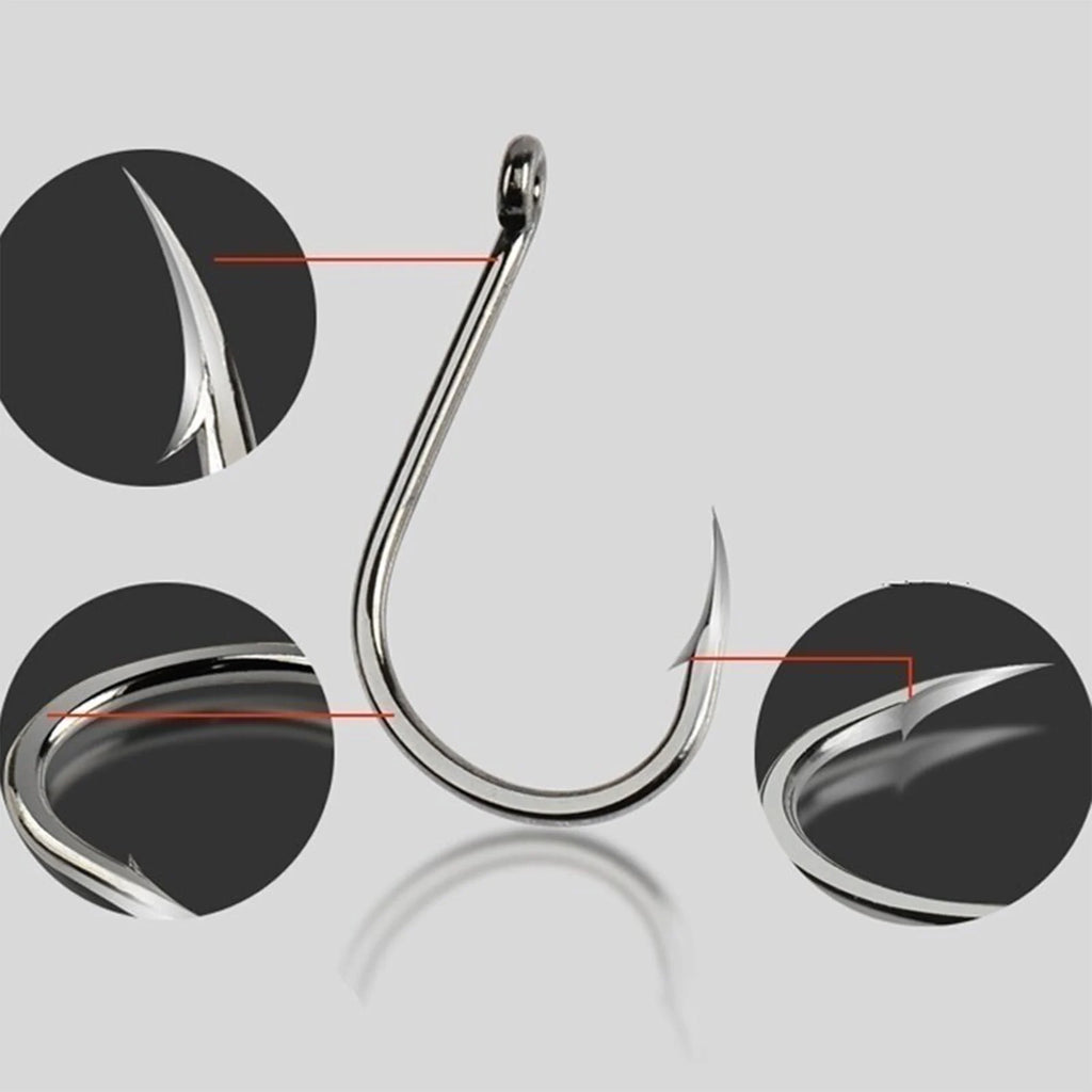 10 styles, 100PCS Fishing Hook Kits. Fresh Or Salt Water. Sharp And Durable.