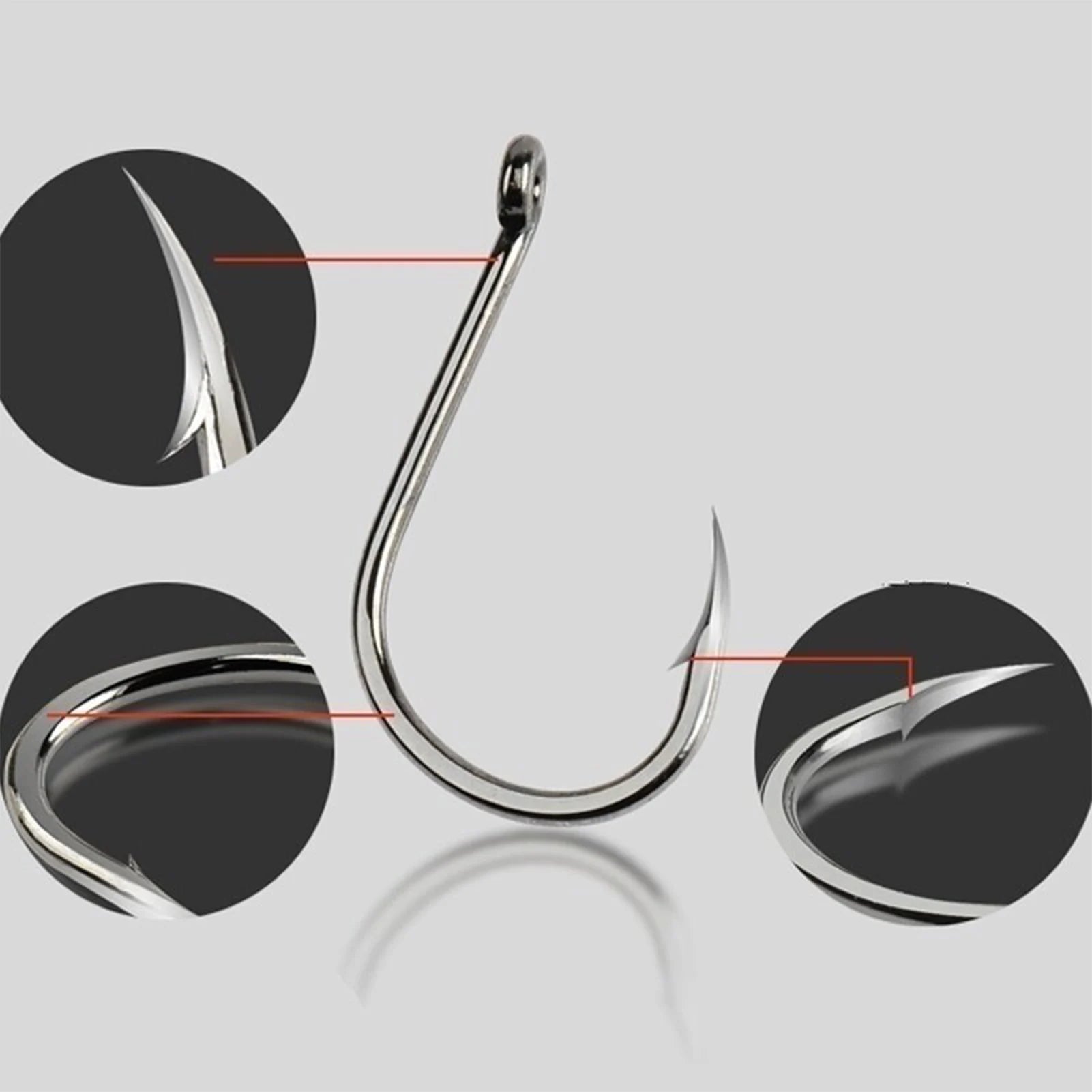 10 styles, 100PCS Fishing Hook Kits. Fresh Or Salt Water. Sharp And Durable.
