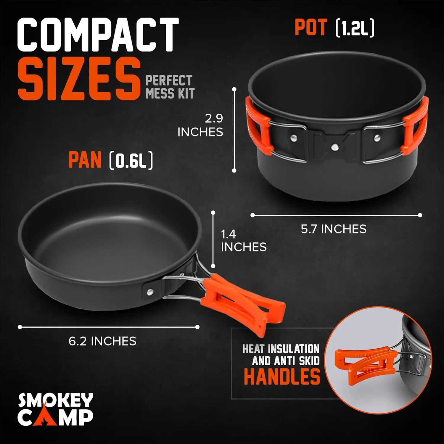 Camping Cookware Set with Stove - All in One, Non-Stick .