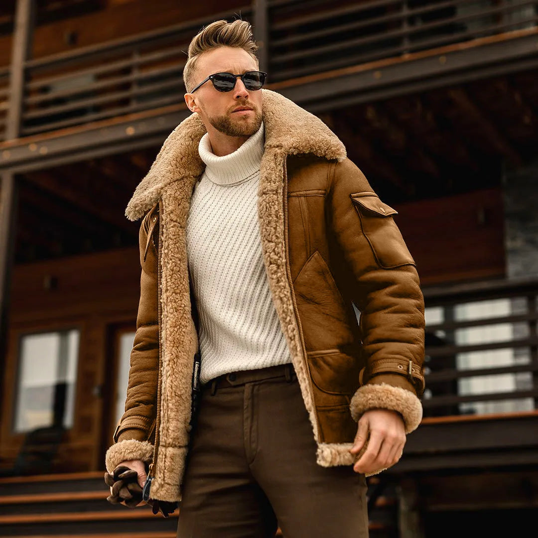Men's Winter Jacket. Casual, Solid Color. Cotton.