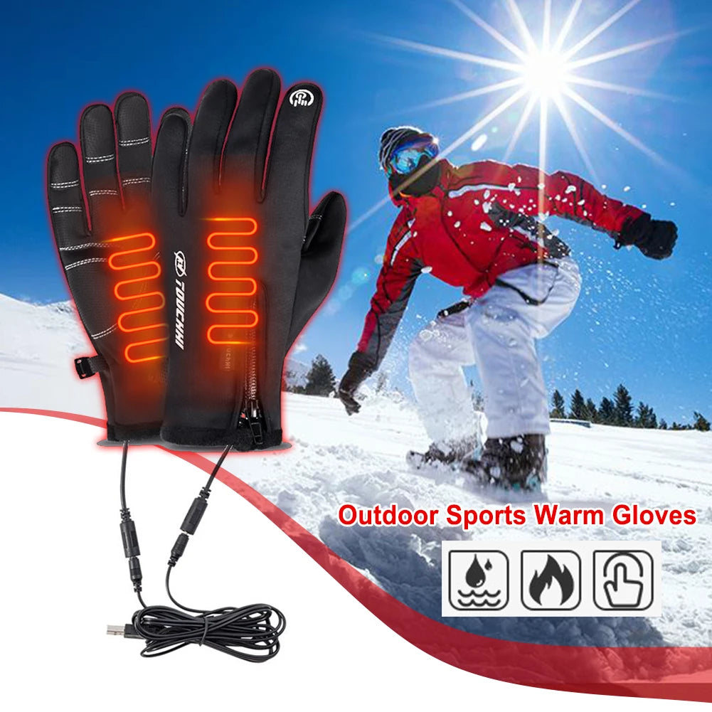 Heated Gloves. USB - Rechargeable, Water Proof, Skiing, Hunting, Fishing.