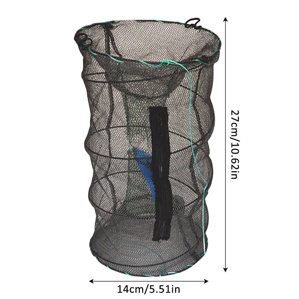 Long Fishing Nets. 27-33cm Shrimp Trap. Collapsible, Lightweight.