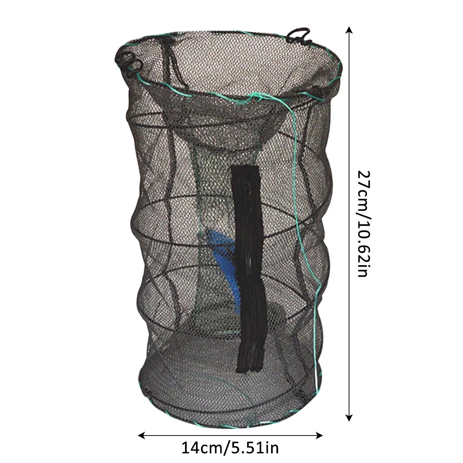 Long Fishing Nets. 27-33cm Shrimp Trap. Collapsible, Lightweight.