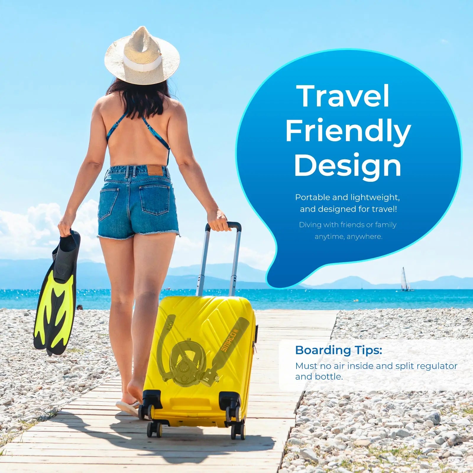 Mini Scuba Tank with Snorkel Mask. 0.5L Tank with Full Face Diving Mask. Refillable.