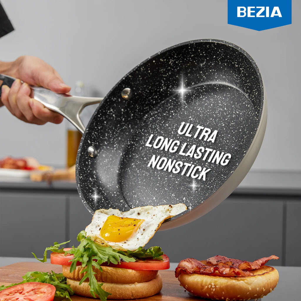 Induction Cookware. Nonstick, 10-Piece, Set Compatible with All Stoves.