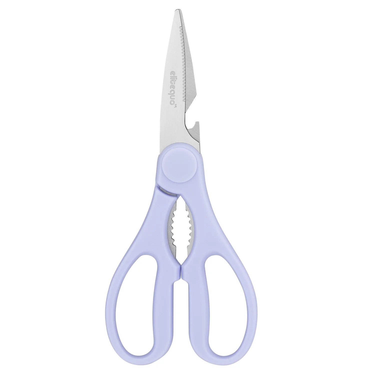 ELITEQUO All Purpose Kitchen Scissors, Heavy Duty Stainless Steel . Soft Grip Comfort Handle.