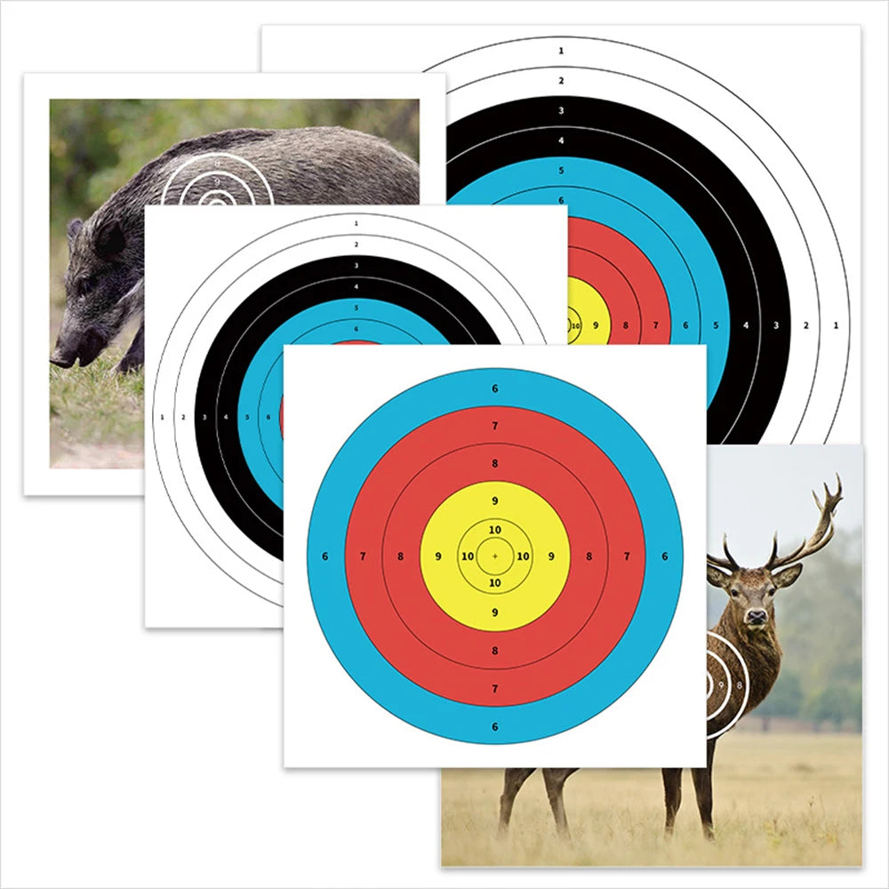 30 Bow And Arrow Paper Targets. Full ring- Half Ring Targets.