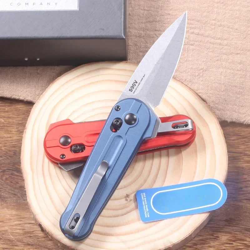 BM 491 Folding Knife with Blade Lock. D2 Steel Blade, Aluminum Handle.