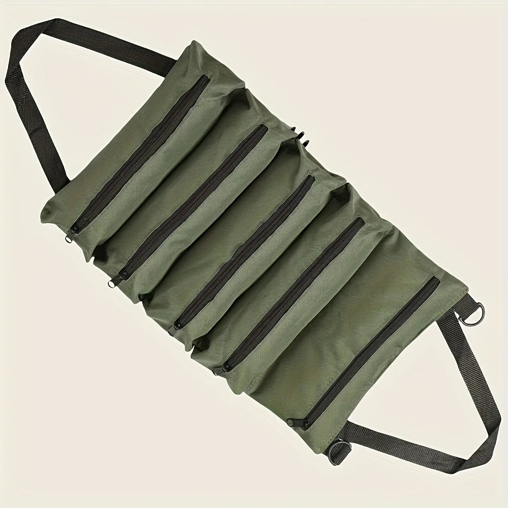 Multi-Purpose Tool Bag. High Quality Professional Multi Pocket Hardware Tools Pouch,Roll UP, Portable Small Tools Organizer Bag.