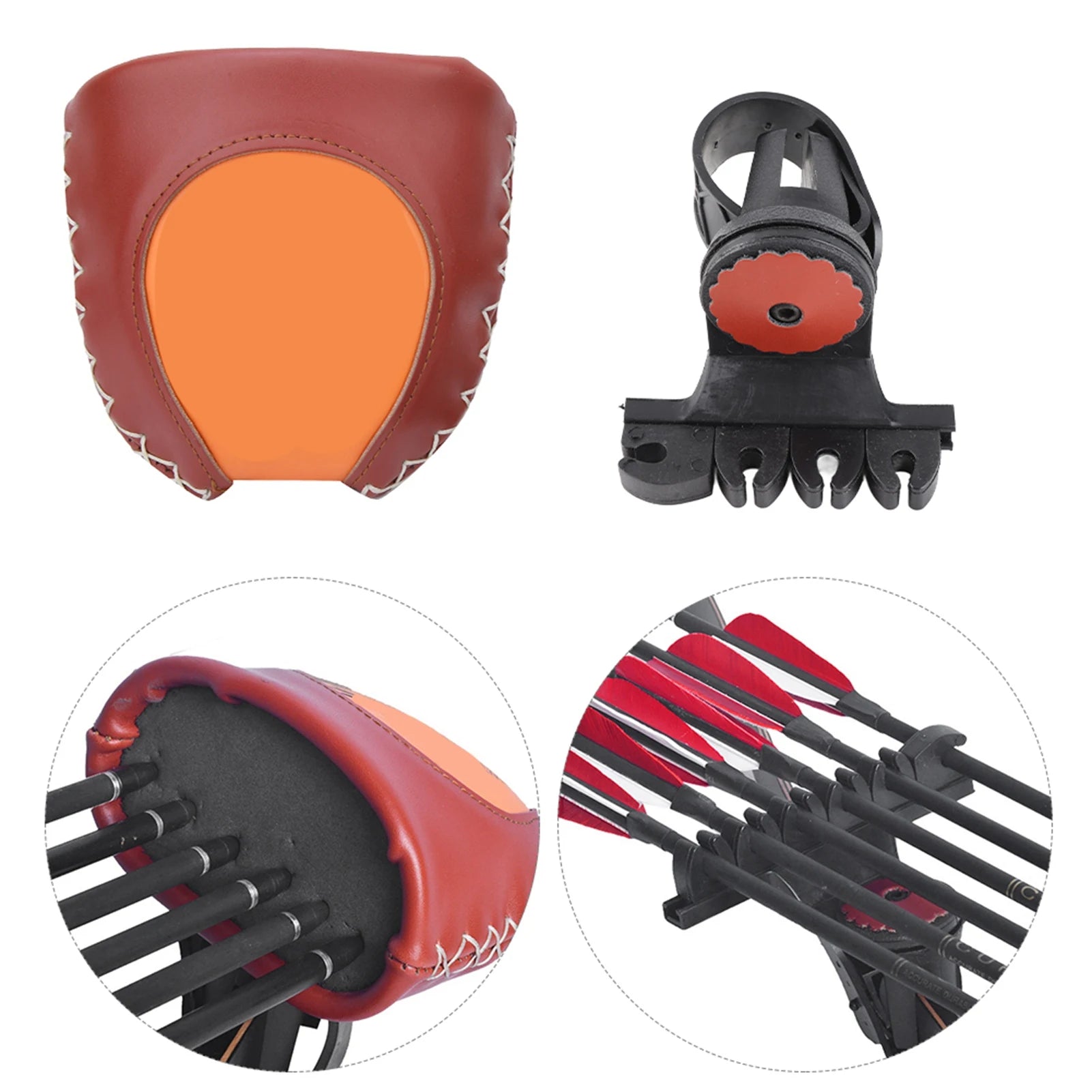 Arrow Storage Quiver. Quick Release, 6 Arrows. For Recurved Bow .