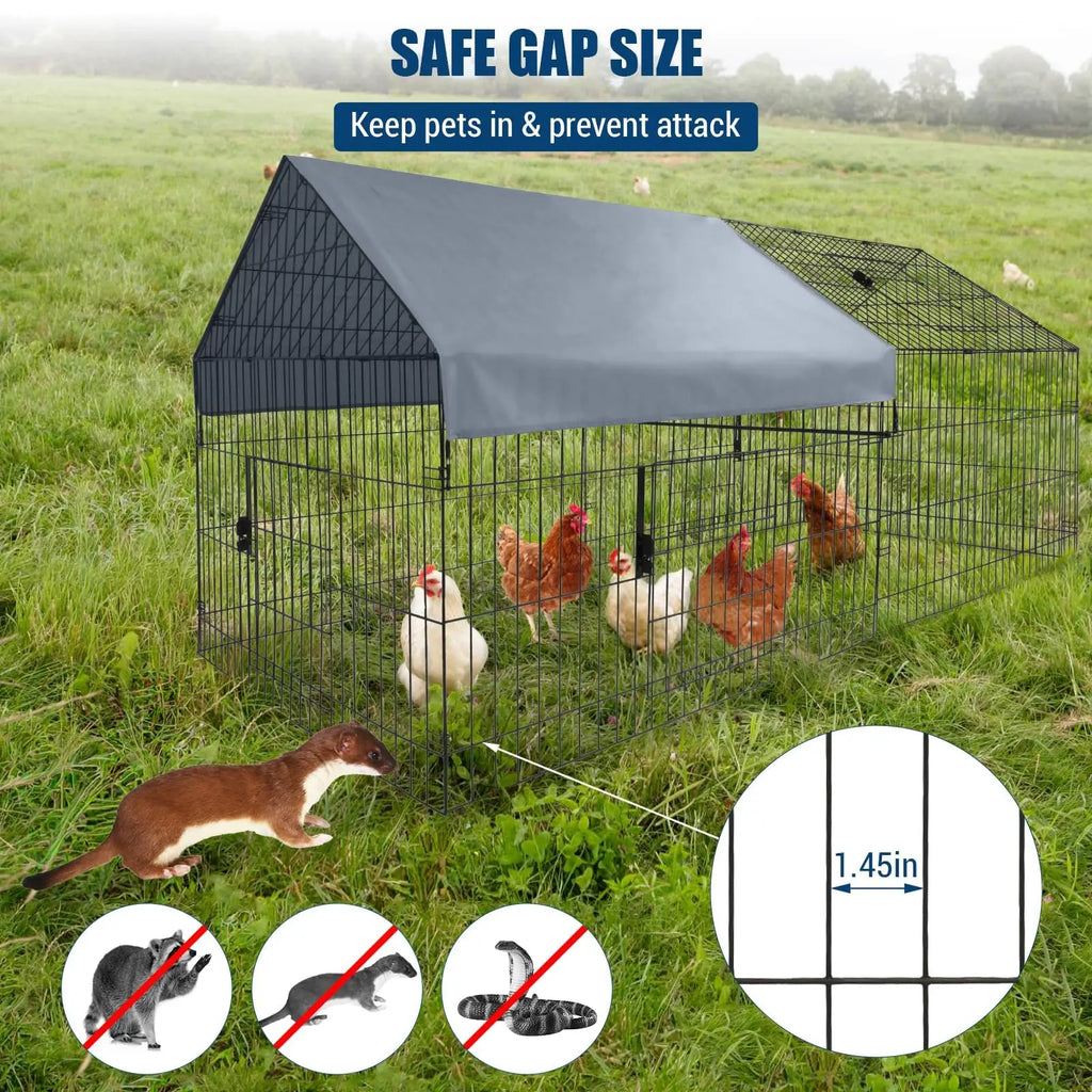 Large Chicken Coop, With Waterproof Cover, Small Animal Cage.