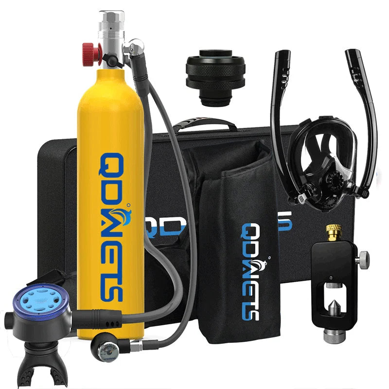 QDWETS 1L Lung Tank 15-25 Minutes Scuba Diving Tank Outdoor Oxygen Scuba Tank Mini Diving Cylinder Snorkel Mask Breathing