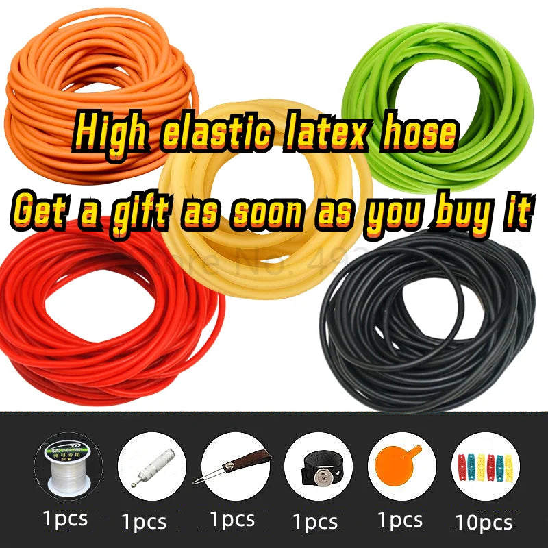 Rubber Tube. 10M For Hunting- Shooting 2X5mm Diameter.
