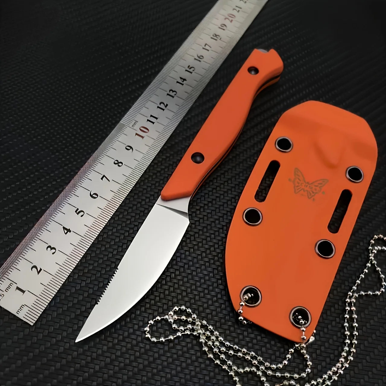 BM 15700 Straight Knife .CPM-154 Steel Blade. Nylon Handle . Sheath.