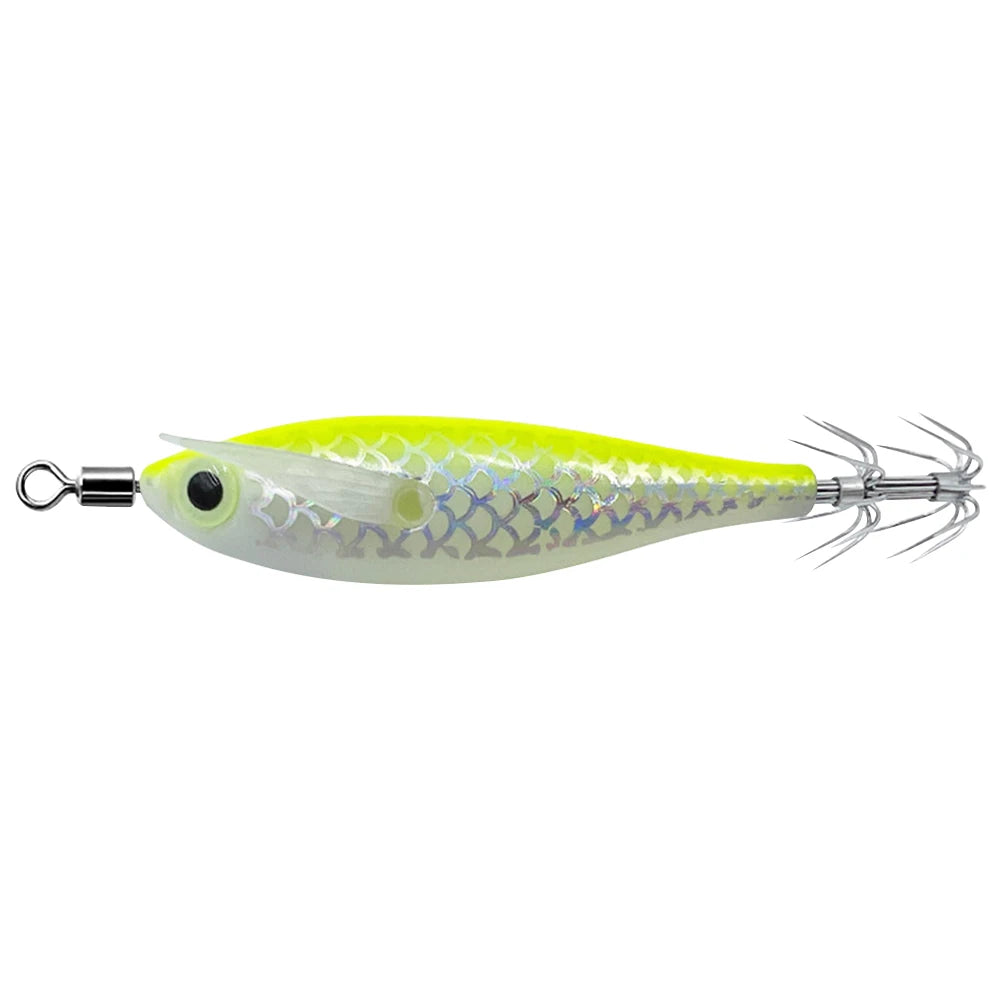 Luminous Squid, Cuttlefish Attracting Lure. Double Hook Bait.