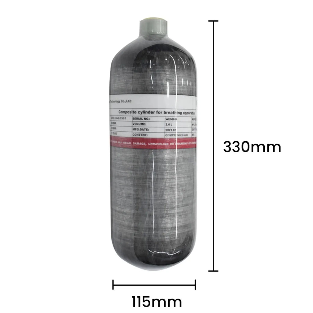 4500Psi - 300Bar - 2L Carbon Fiber Cylinder. Charging Fill Station - Regulator Valve.