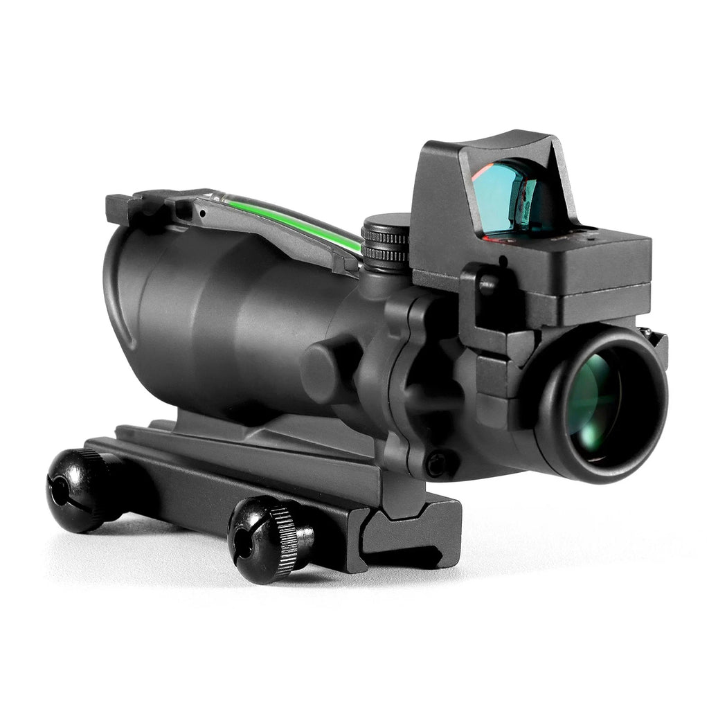Adjustable 4x32 Red Dot. 1x , 4x Scope. Red Dot Tactical Scope, 20mm Rail Scope For Hunting.