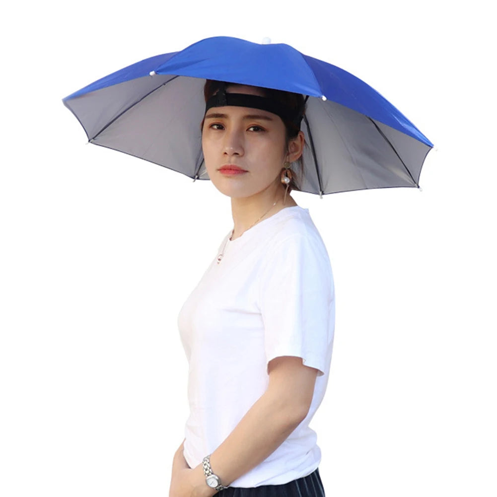 69/95cm Umbrella Hat, Foldable. Sunshade Headwear. Waterproof .